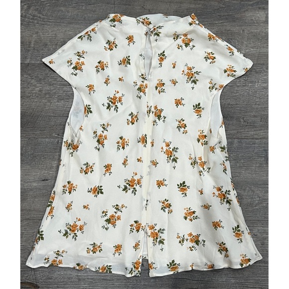 Reformation Bettie Floral Print Mock Neck Corset style Top Size 10 - Picture 5 of 7